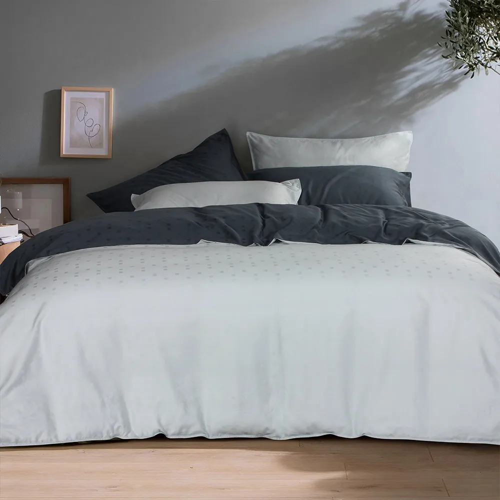 Tencel Lumier Dobby 1200 Thread Count Athen Bed Set - Illusion blu