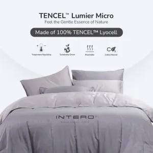 Tencel Lumier Dobby 1200 Thread Count Athen Bed Set - Lilac Grey