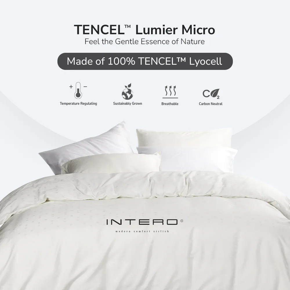 Tencel Lumier Dobby 1200 Thread Count Athen Fitted Sheet - Soy White