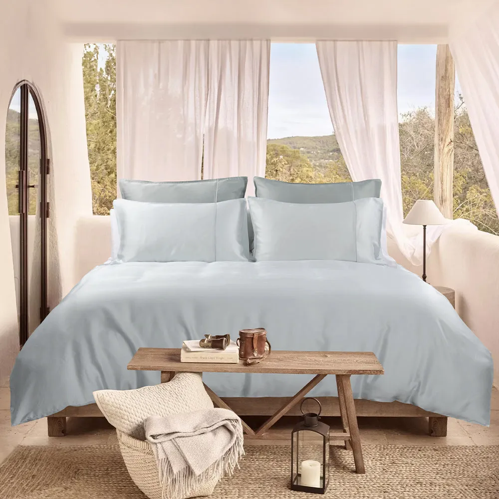TENCEL Solid 1100tc Bed Set Nano Puzzle Mini - Blu Air