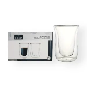 The Barista Borosilicate Double Wall Glasses 260ML Clear 11401