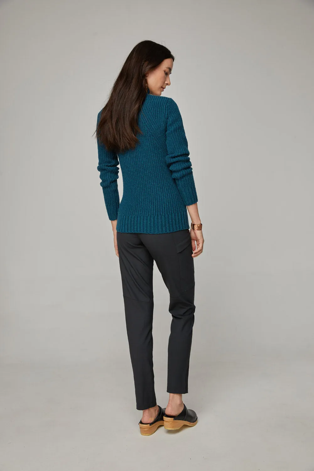 The Seymour Sweater in Wool   Cashmere - 2 Grey left