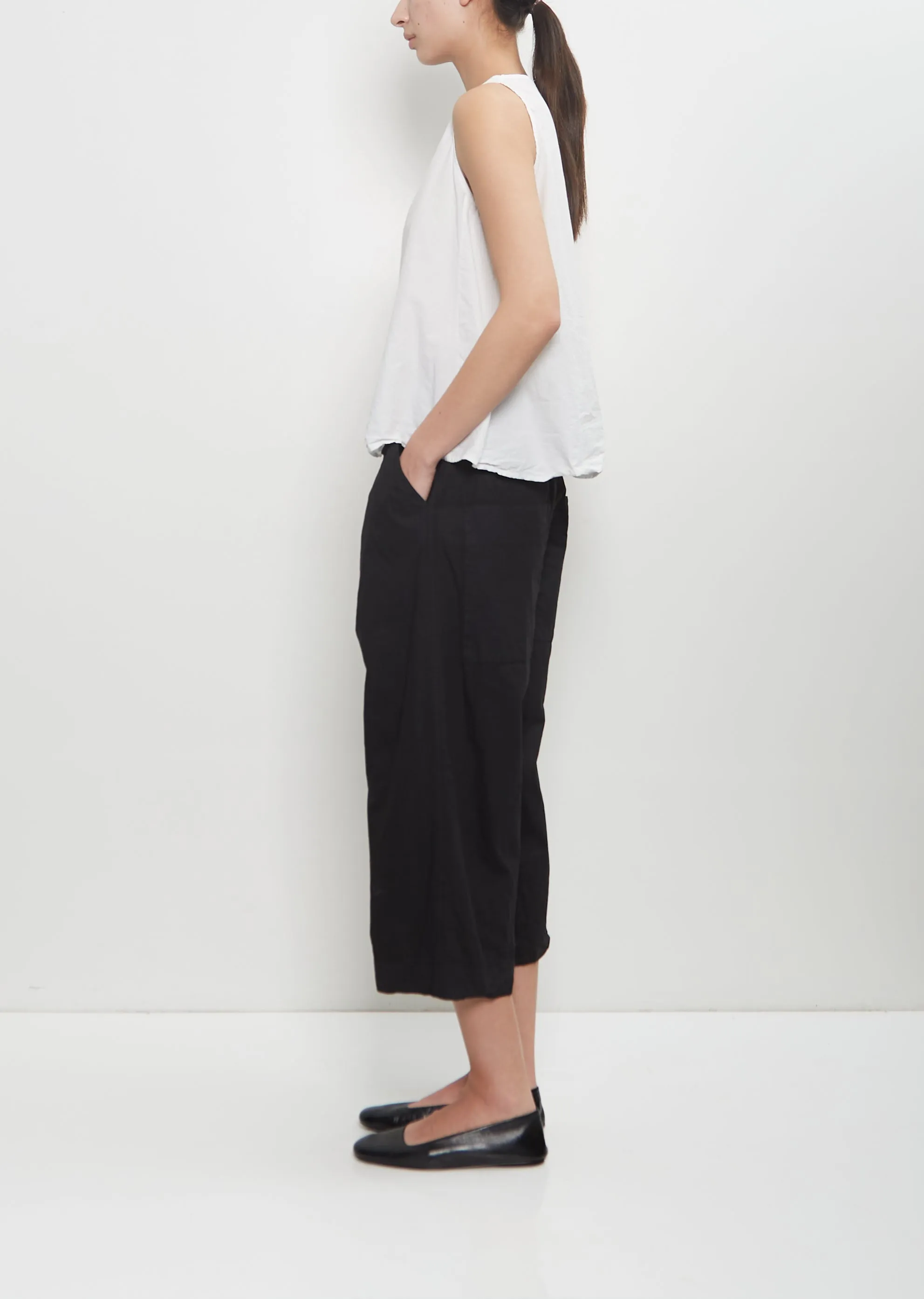 Tissue Cotton Sleeveless Top — Milk