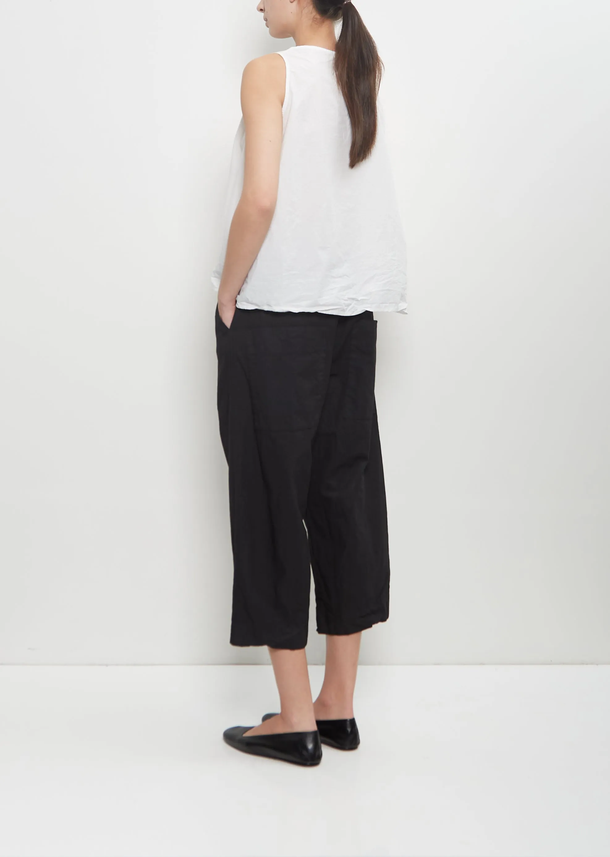 Tissue Cotton Sleeveless Top — Milk