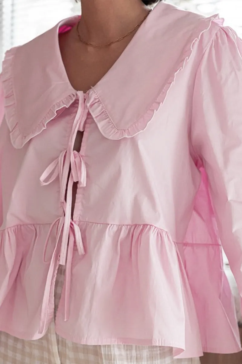 TR3313 Ruffle Blouse Shirt Top