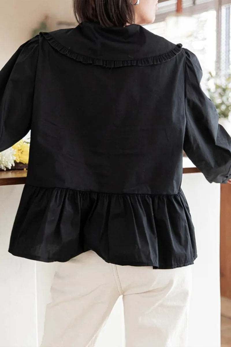TR3313 Ruffle Blouse Shirt Top