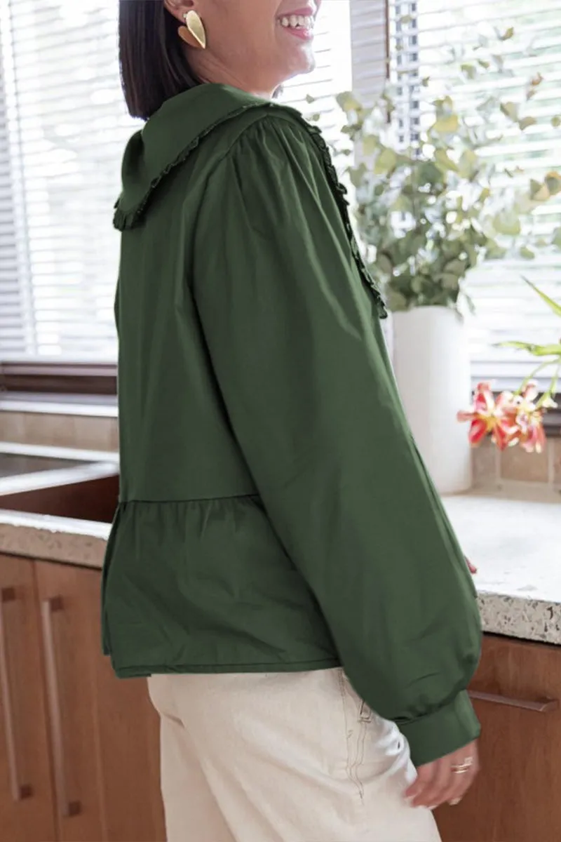 TR3313 Ruffle Blouse Shirt Top