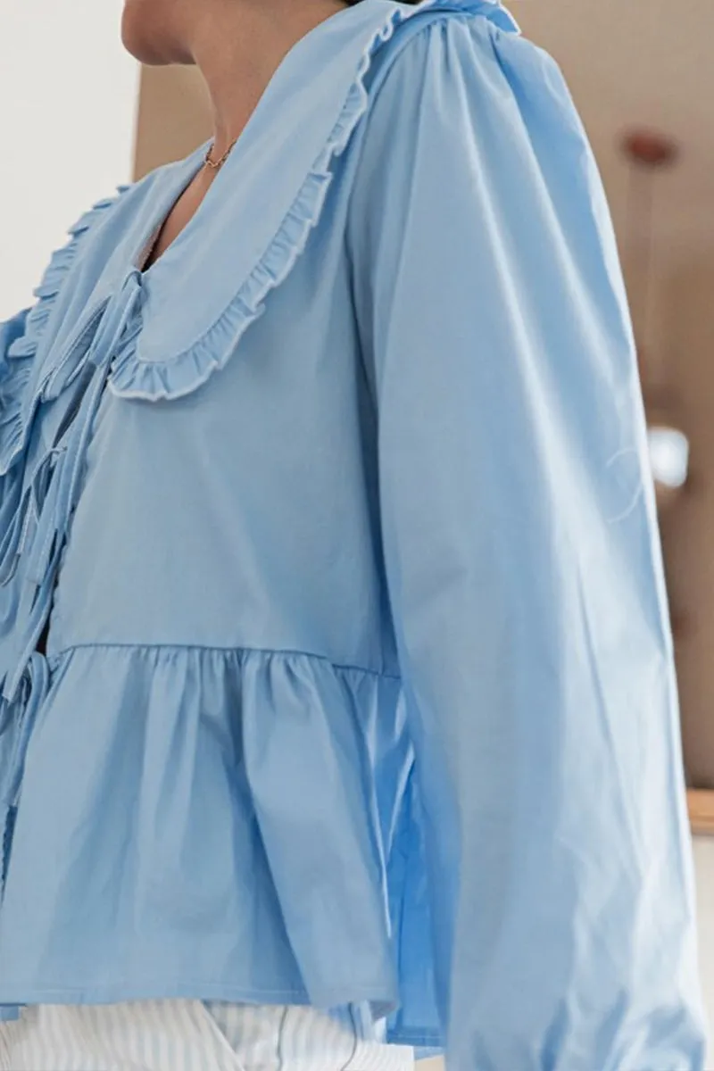 TR3313 Ruffle Blouse Shirt Top