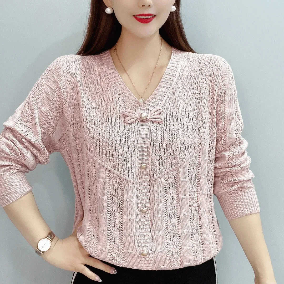 Trinidad® | Simple and versatile hollow knit sweater