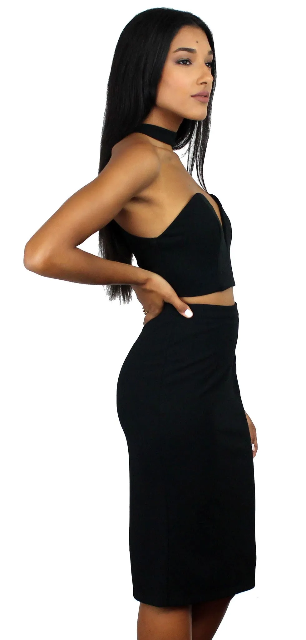 Turn Back Time Black Two-Piece Set