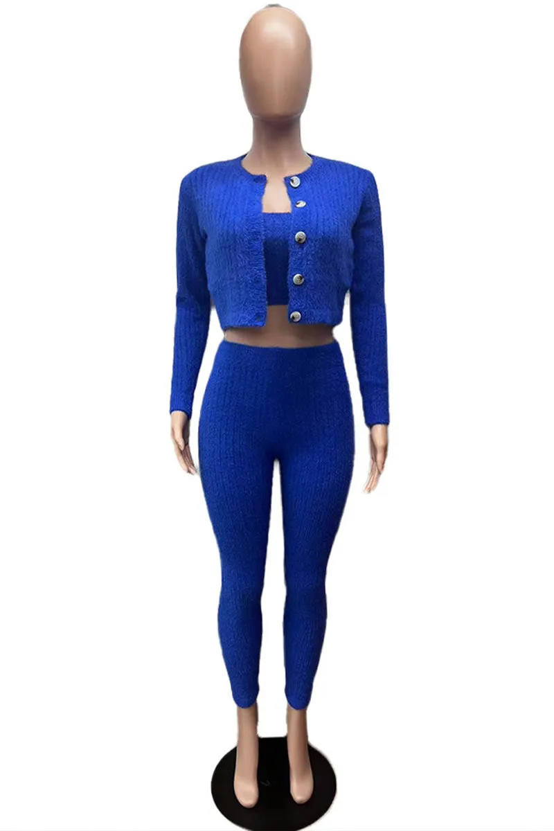 UI0381 Knitted Shirt and Leggings Set