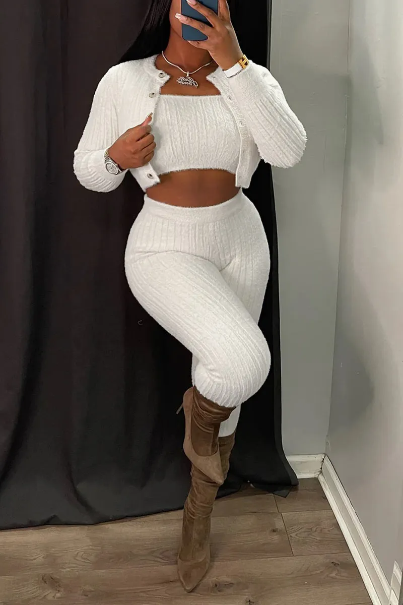 UI0381 Knitted Shirt and Leggings Set