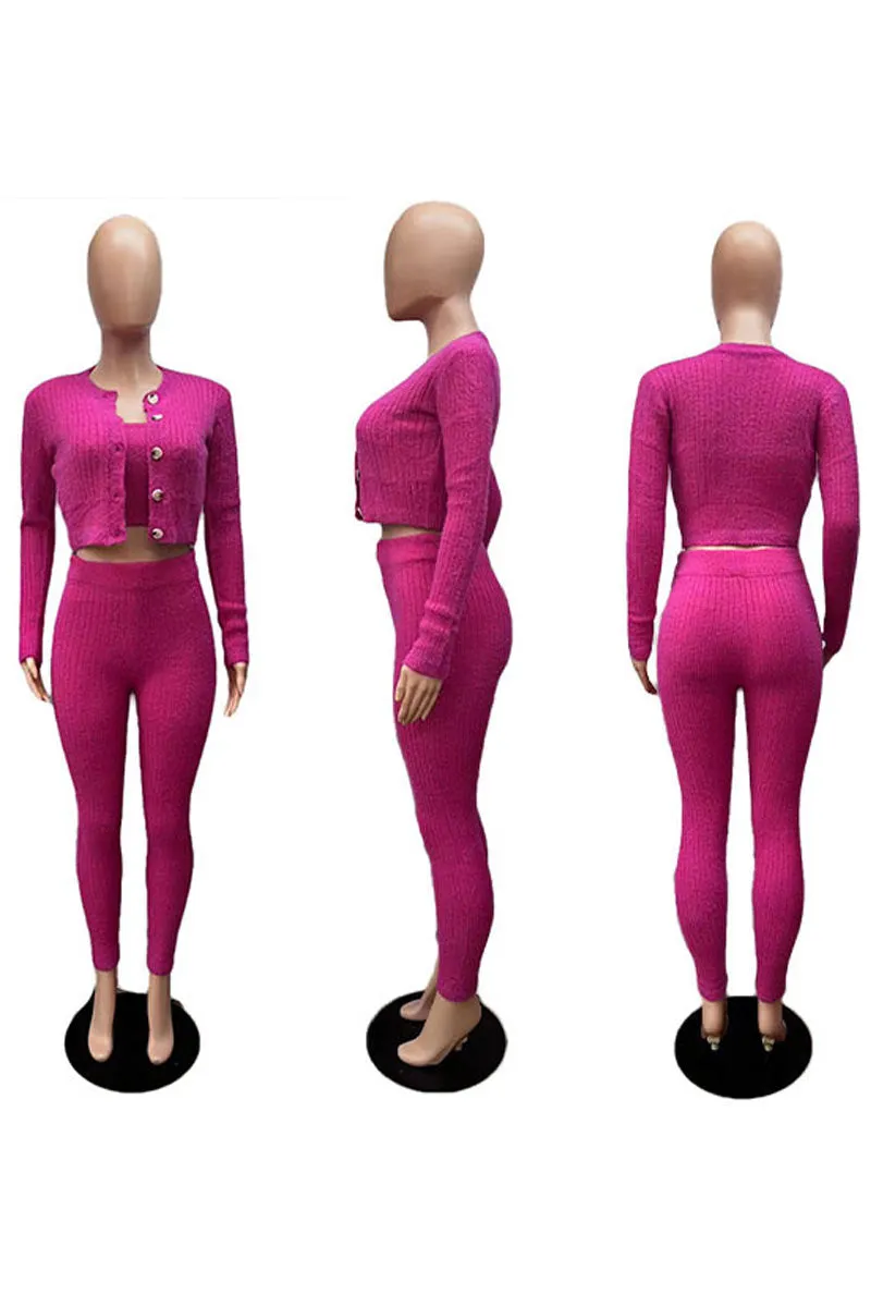 UI0381 Knitted Shirt and Leggings Set