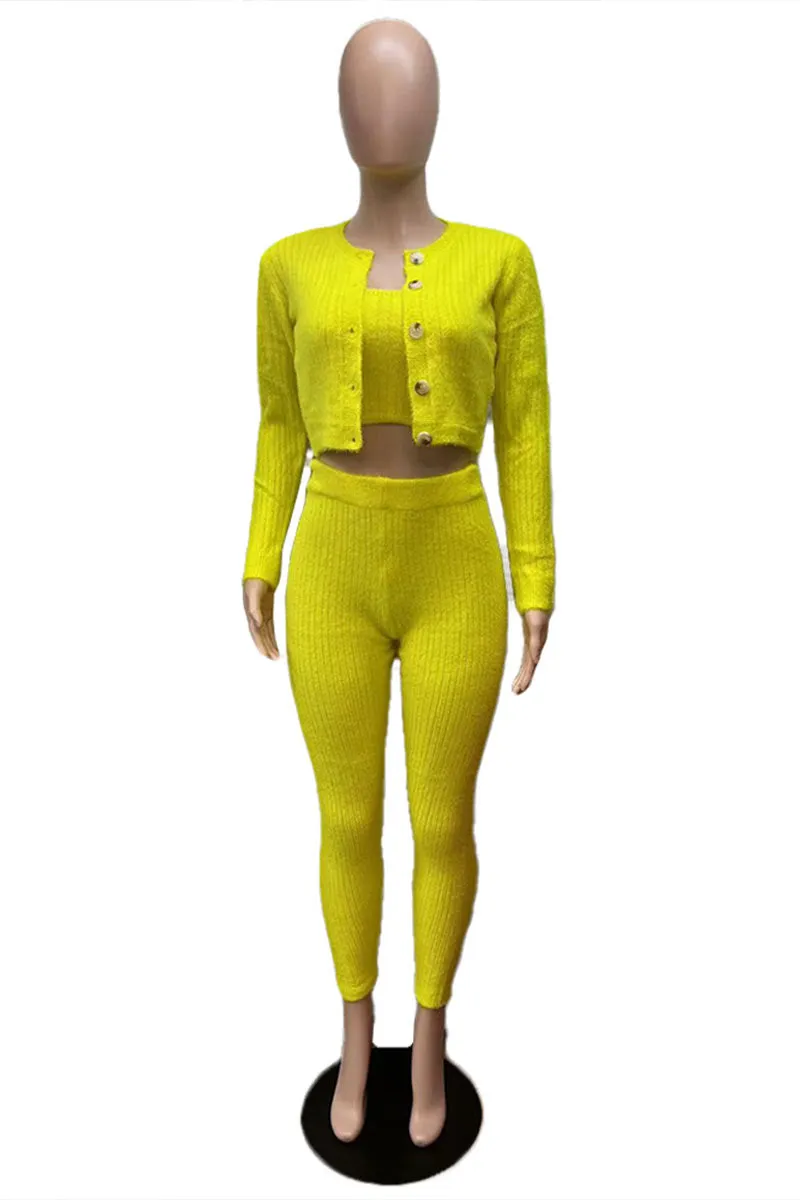 UI0381 Knitted Shirt and Leggings Set