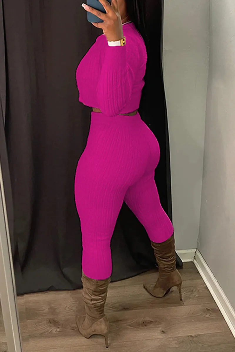 UI0381 Knitted Shirt and Leggings Set