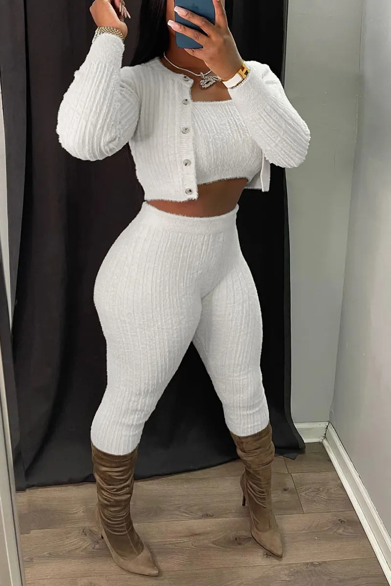 UI0381 Knitted Shirt and Leggings Set