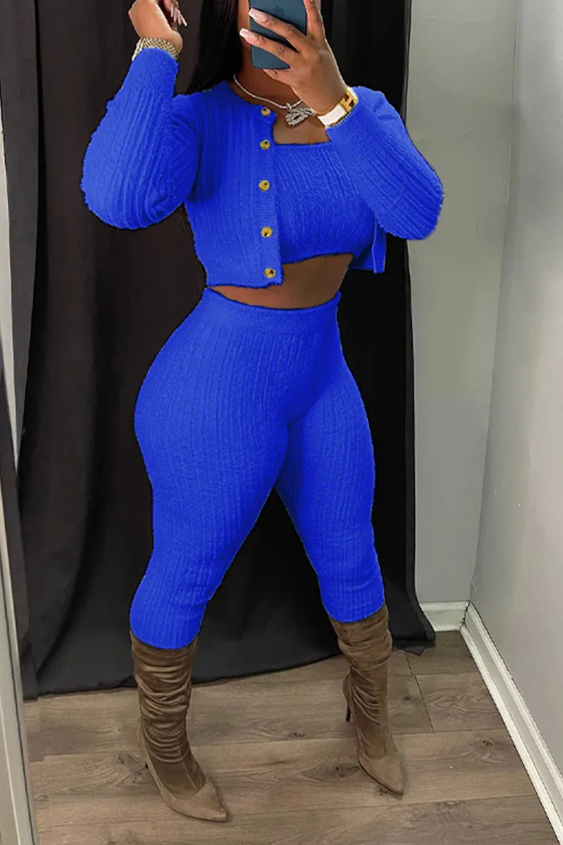UI0381 Knitted Shirt and Leggings Set