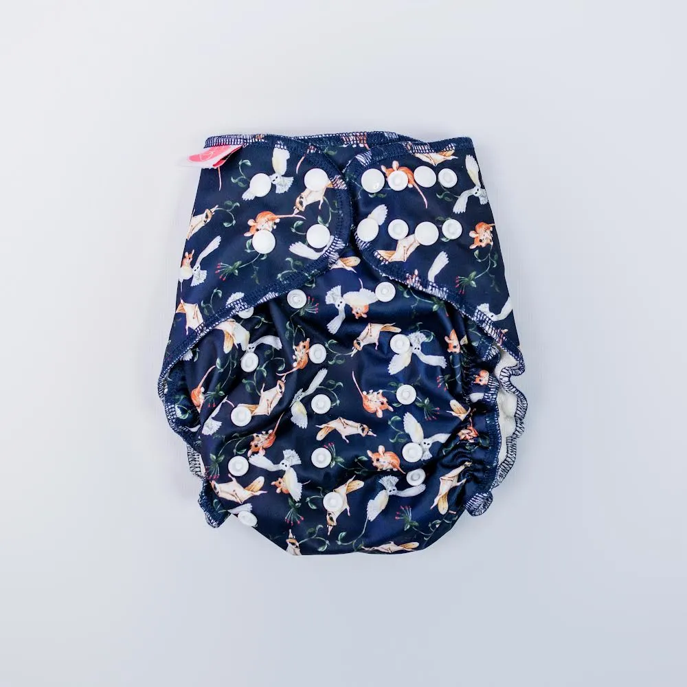 V1 Hybrid Fitted Nappy Cover| Moonlight Mischief
