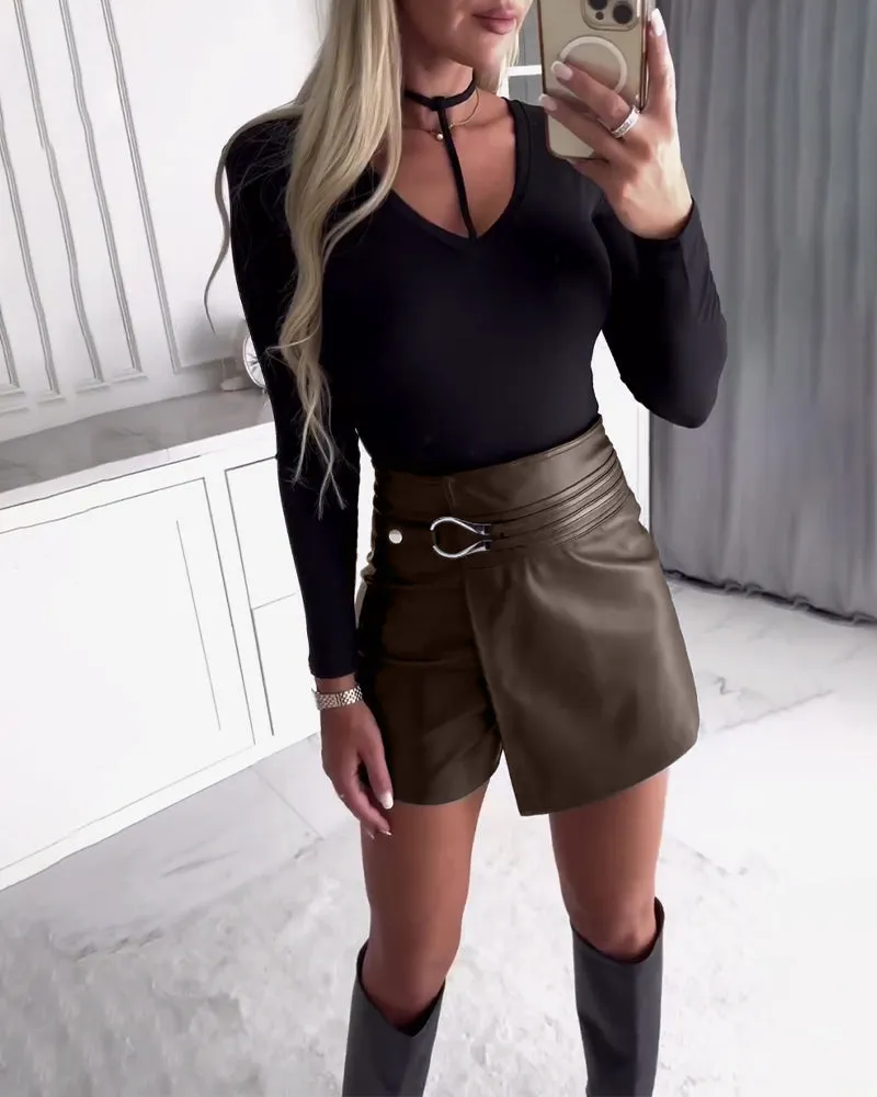Vanesa® | Simple high waist shorts