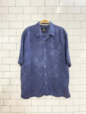 vintage 00s jamaica jaxx minimal floral silk shirt