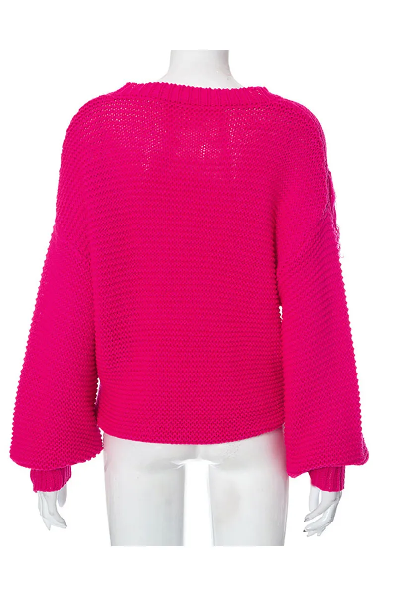 WF0491 Tassels Round Neck Sweater