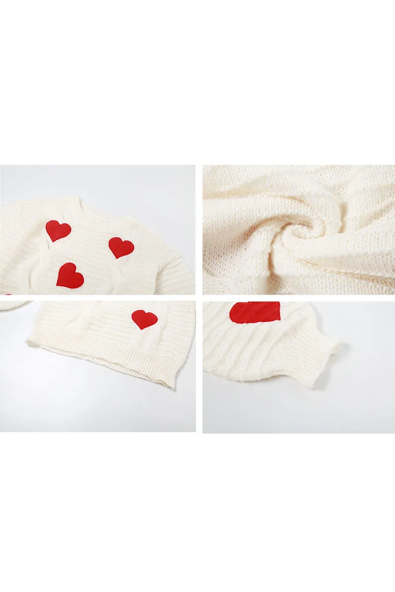 WH0103 Hearts Pullover Sweater