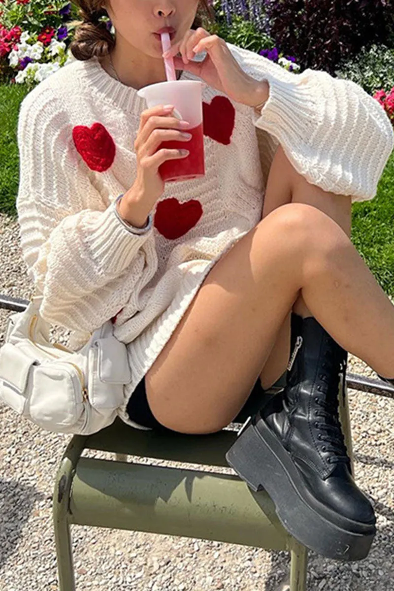 WH0103 Hearts Pullover Sweater