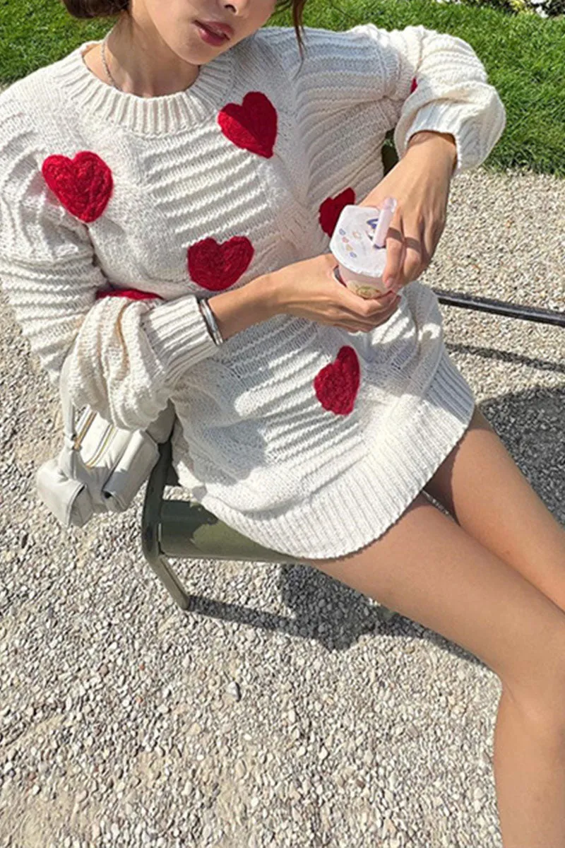 WH0103 Hearts Pullover Sweater