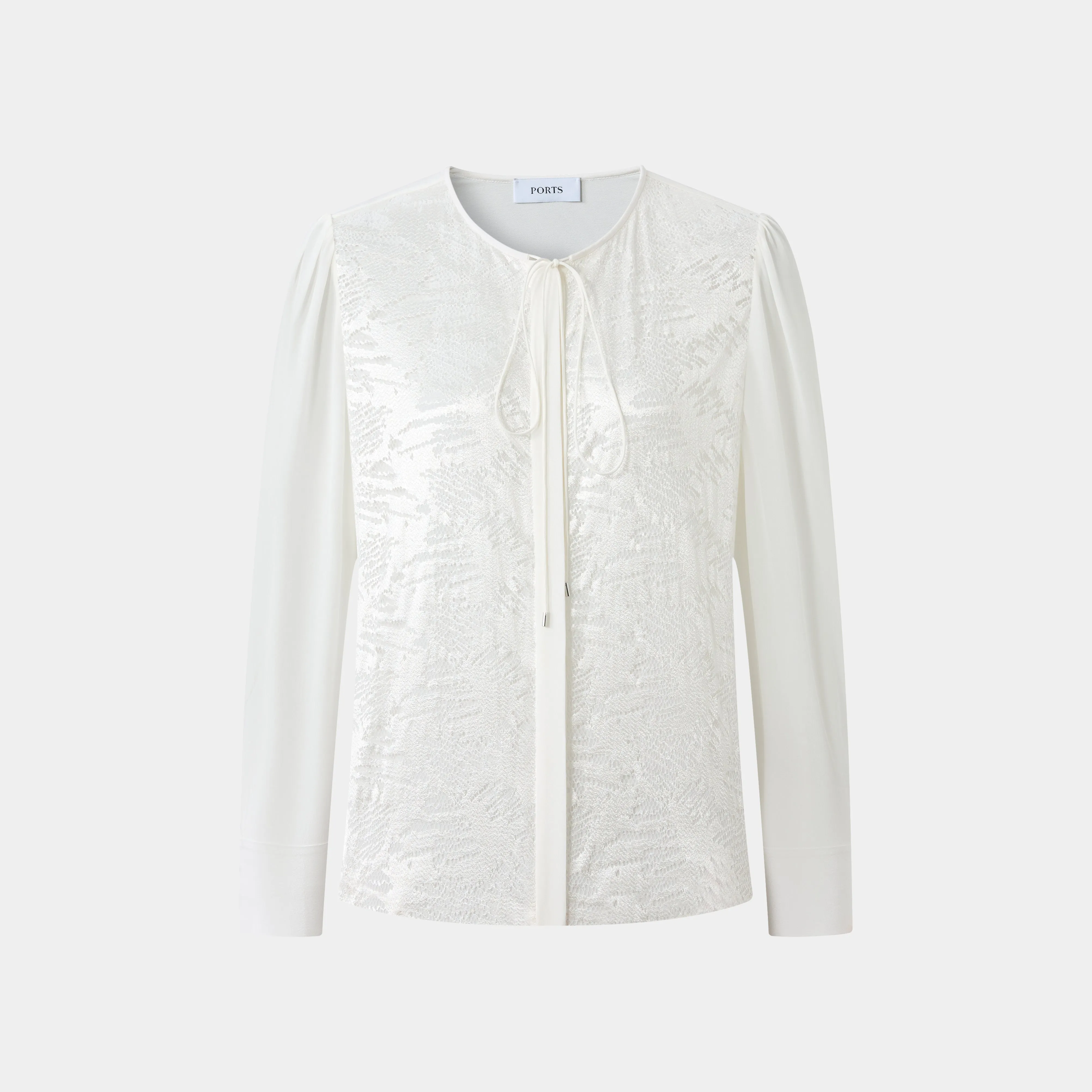 WHITE FLORAL PANEL SHIRT