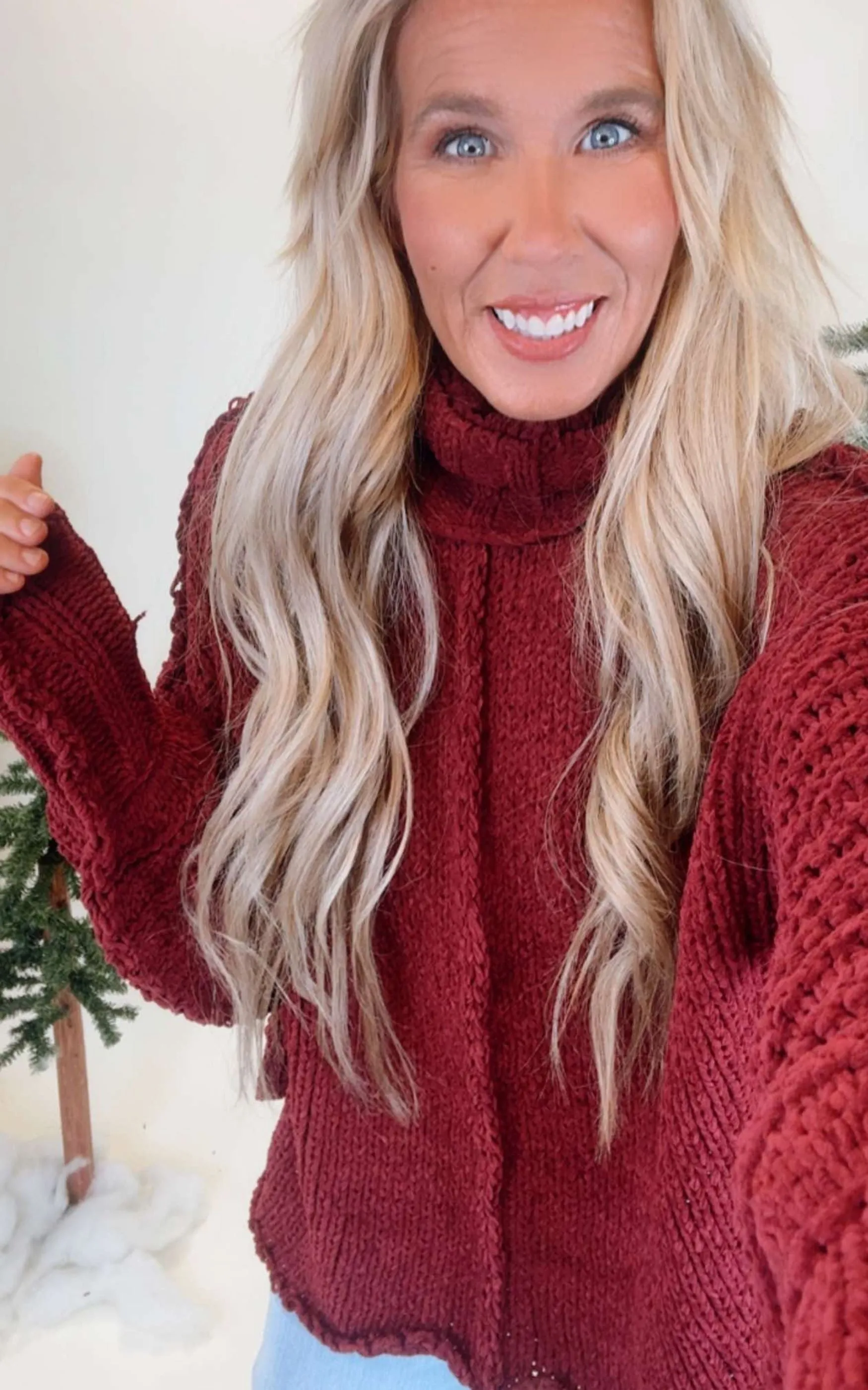 Wine Chunky Knit Sweater - Final Sale