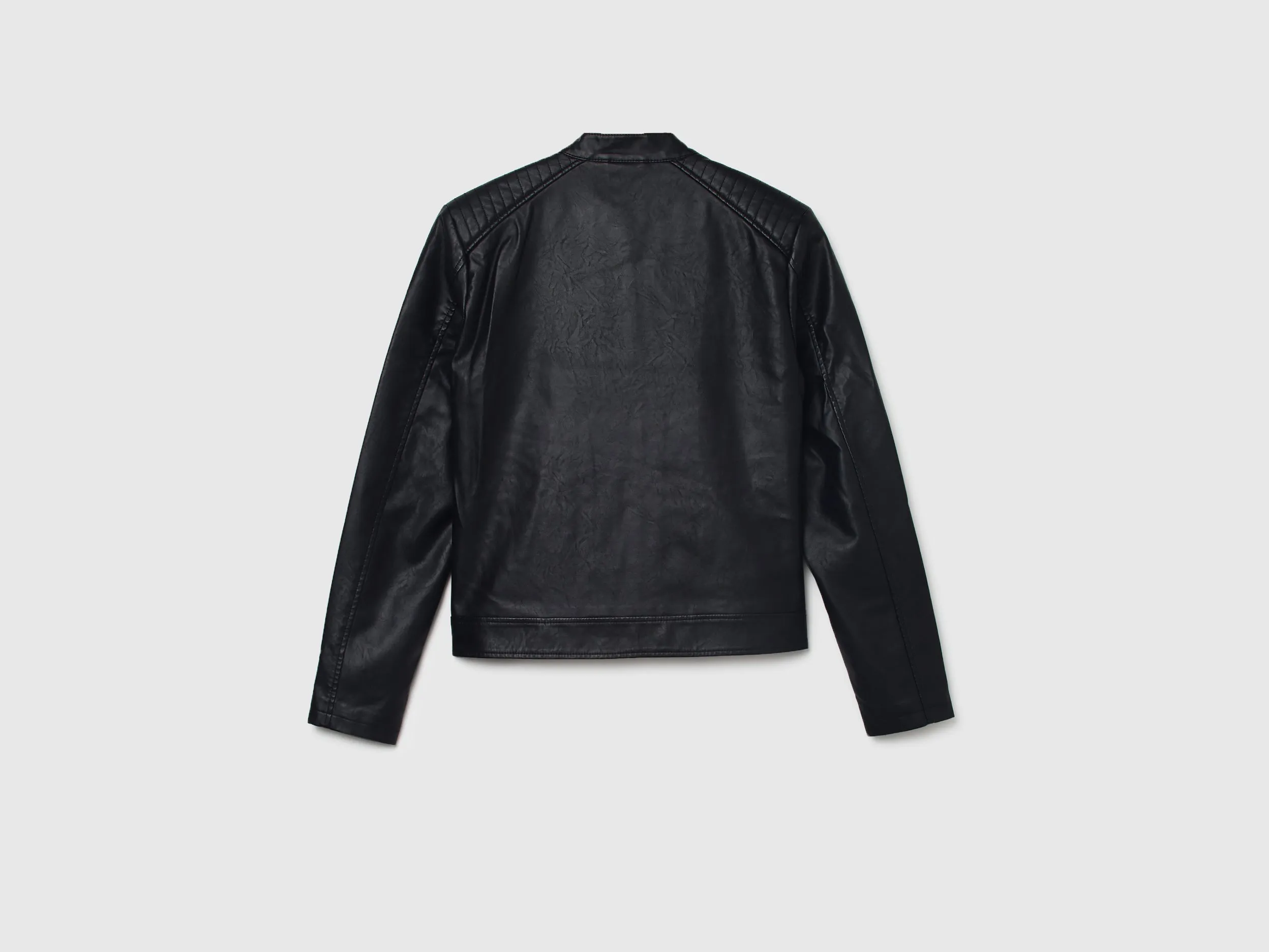 Women Solid Band Collar Jacket