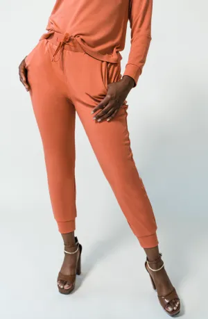 Women's Bamboo Jogger Pants - Orange