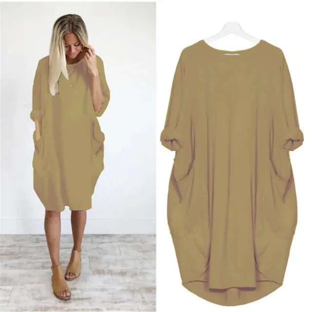Women’s Relaxed Fit Casual Dress with Pocket