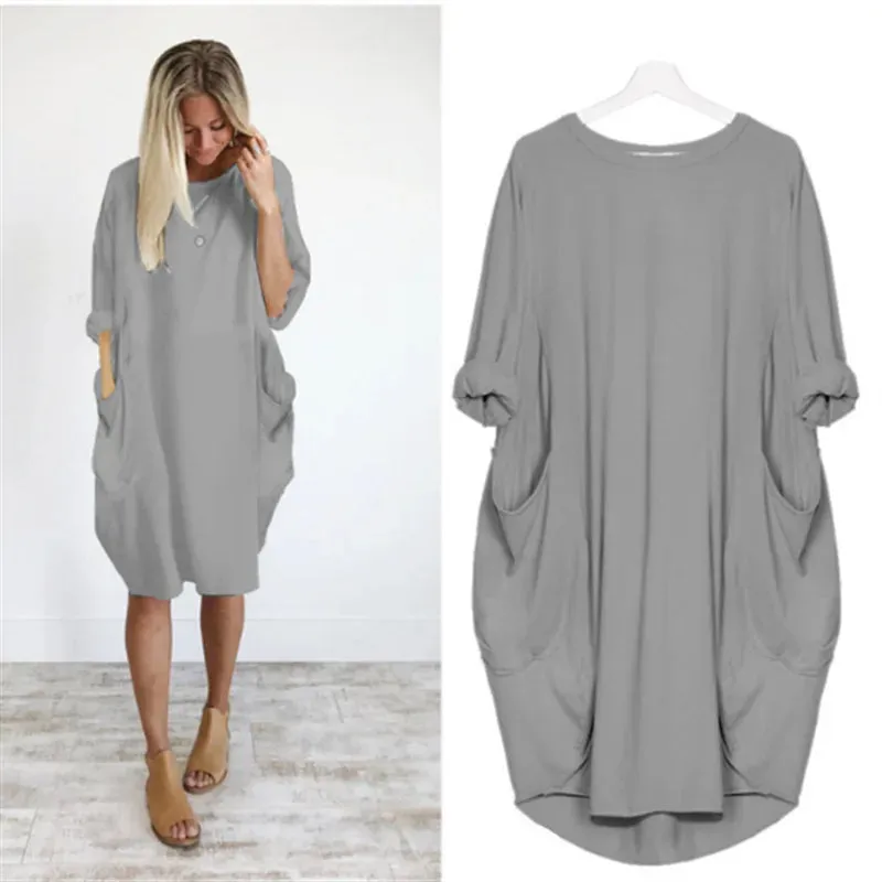 Women’s Relaxed Fit Casual Dress with Pocket