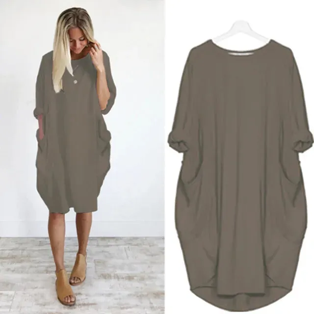 Women’s Relaxed Fit Casual Dress with Pocket