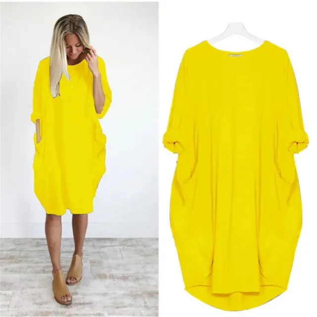 Women’s Relaxed Fit Casual Dress with Pocket