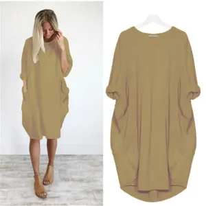 Women’s Relaxed Fit Casual Dress with Pocket