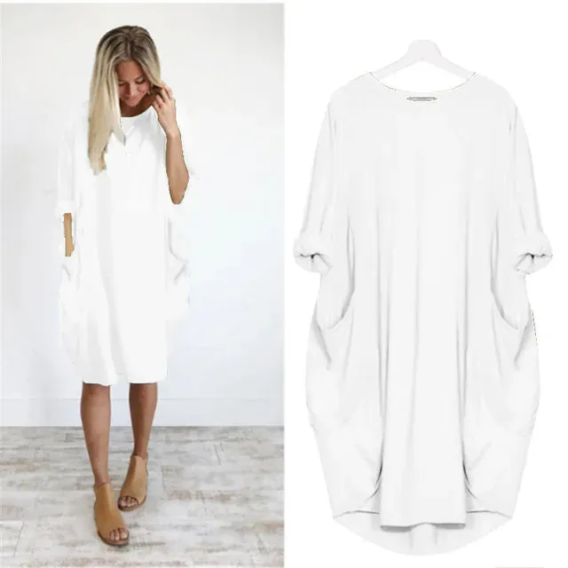 Women’s Relaxed Fit Casual Dress with Pocket