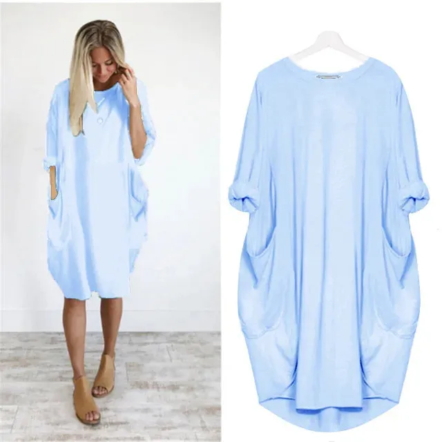 Women’s Relaxed Fit Casual Dress with Pocket