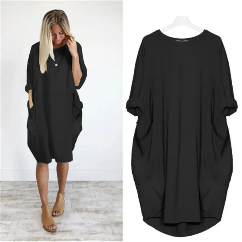 Women’s Relaxed Fit Casual Dress with Pocket