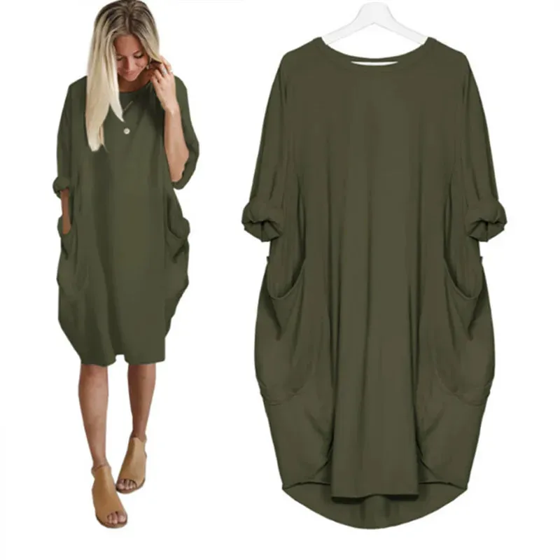 Women’s Relaxed Fit Casual Dress with Pocket