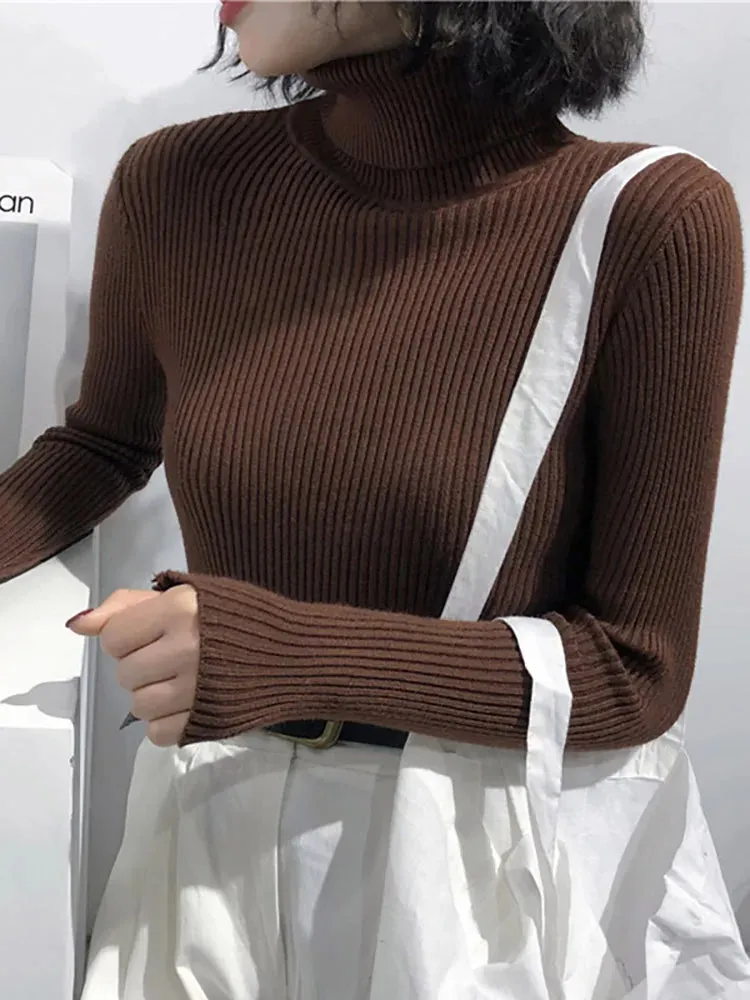 Women's Slim Turtleneck Knitted Sweater