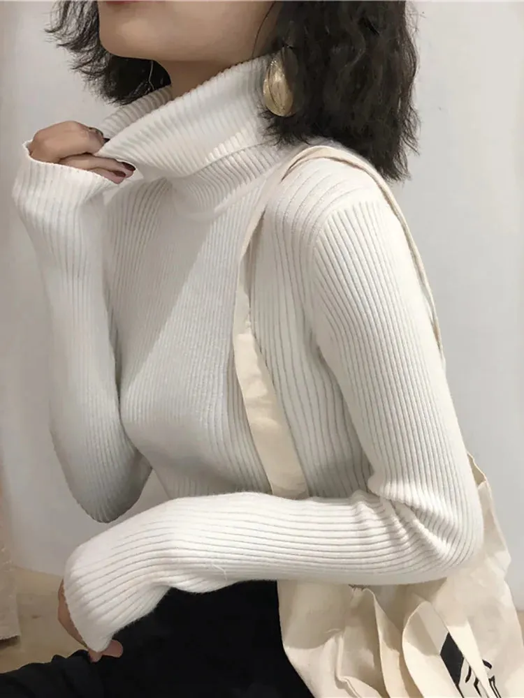 Women's Slim Turtleneck Knitted Sweater