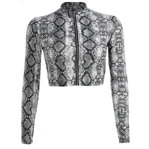 Women's t-shirt snake pattern - Chic Women's Tee with Edgy Snake Design