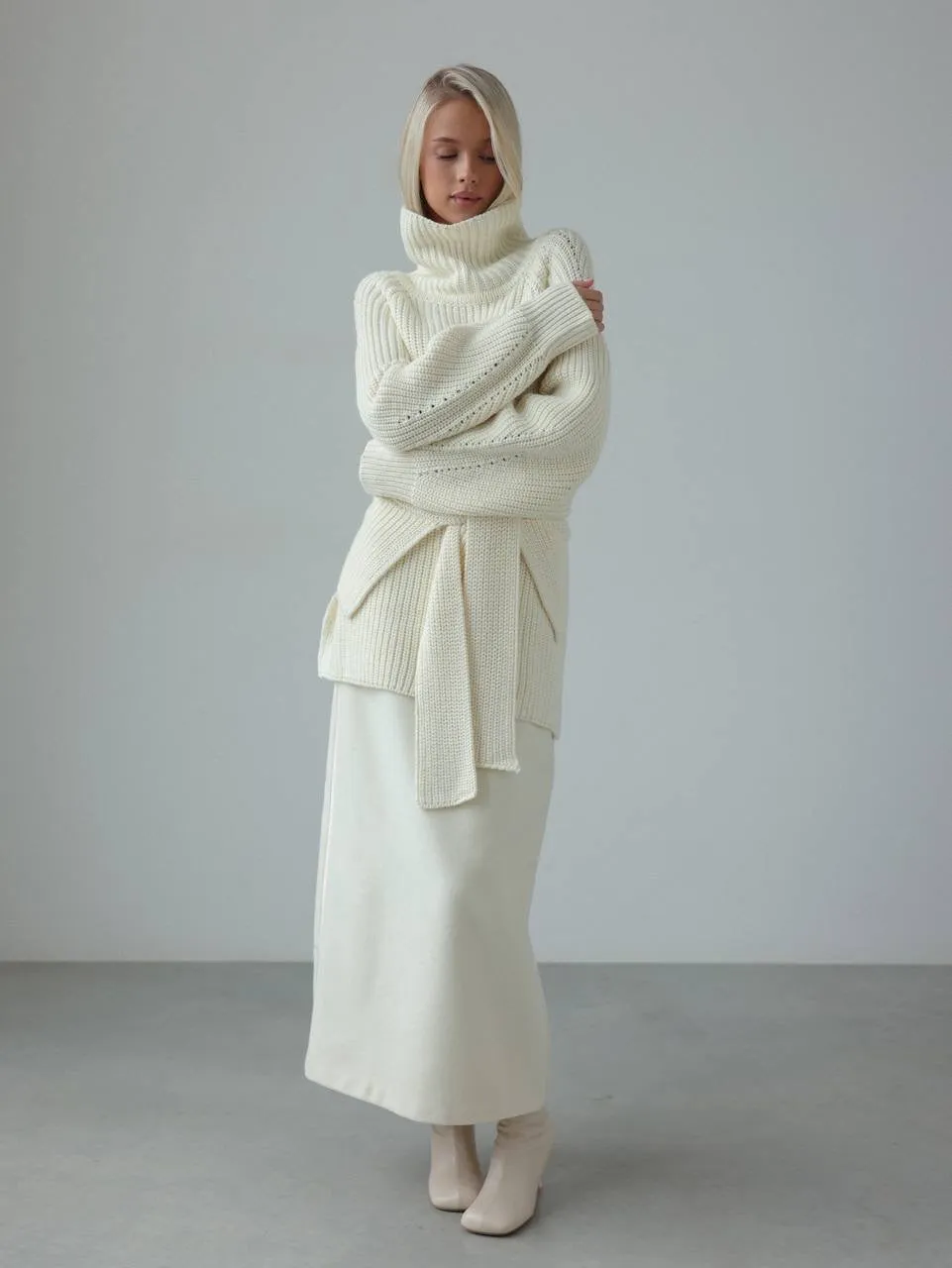 Wool Blend Maxi Skirt