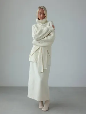 Wool Blend Maxi Skirt