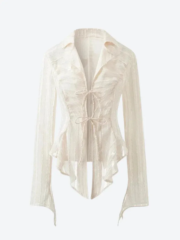 Y2K Fairy Lace Up Blouse