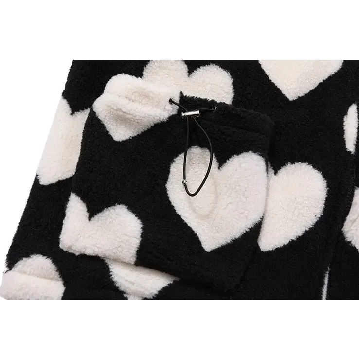 Y2K Heart-Shaped Jacket for Retro Style and Comfort