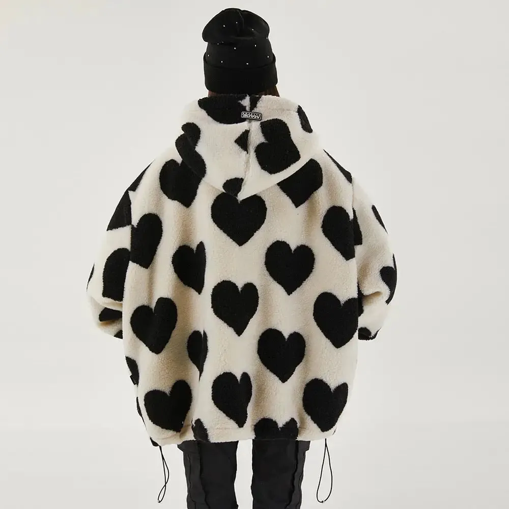 Y2K Heart-Shaped Jacket for Retro Style and Comfort