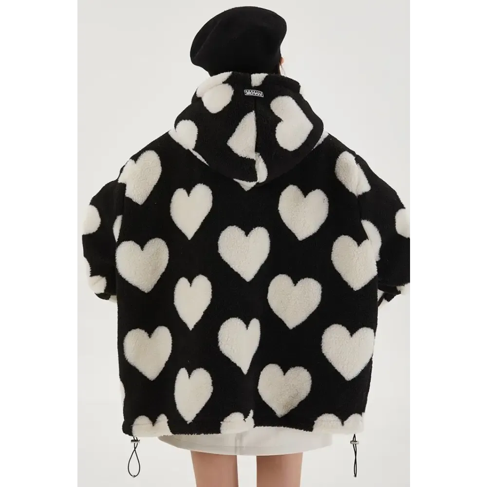 Y2K Heart-Shaped Jacket for Retro Style and Comfort
